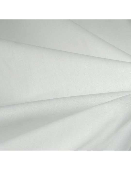 Tissu polyester/coton blanc