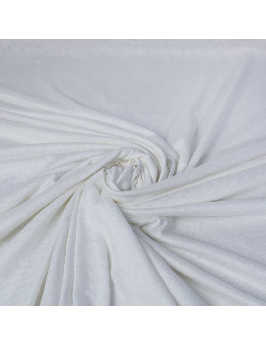 Tissu jersey viscose/élasthanne transparent blanc