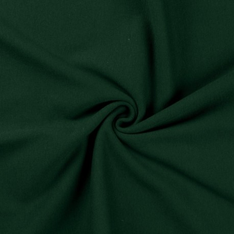 Coupon 3m Tissu Bord Cote Uni Vert Bouteille