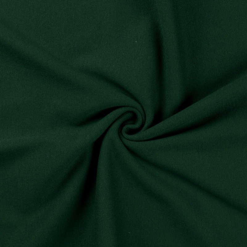 Coupon 3m Tissu Bord Cote Uni Vert Bouteille