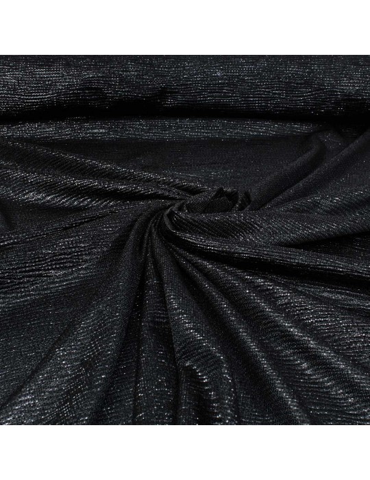 Tissu jersey brillant noir