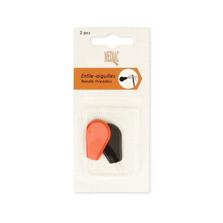 Enfiles Aiguilles Plastique X2 Rouge Noir 