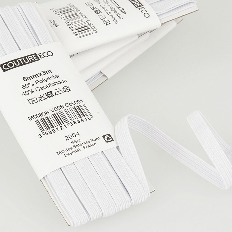 Tresse Elastique 6mm X 3 mètres