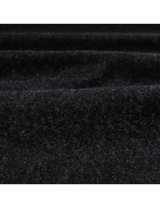 Tissu laine bouillie gris anthracite