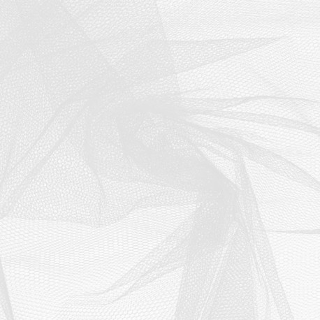 Coupon 3m Tissu Tulle Blanc