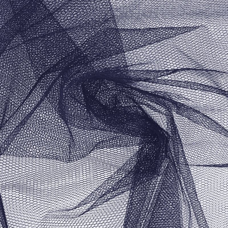 Coupon 3m Tissu Tulle Bleu Marine
