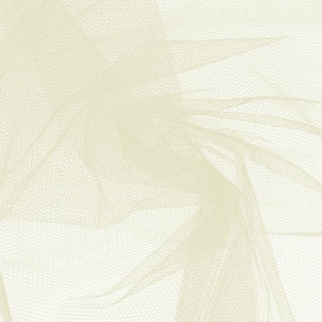 Coupon 3m Tissu Tulle Ecru