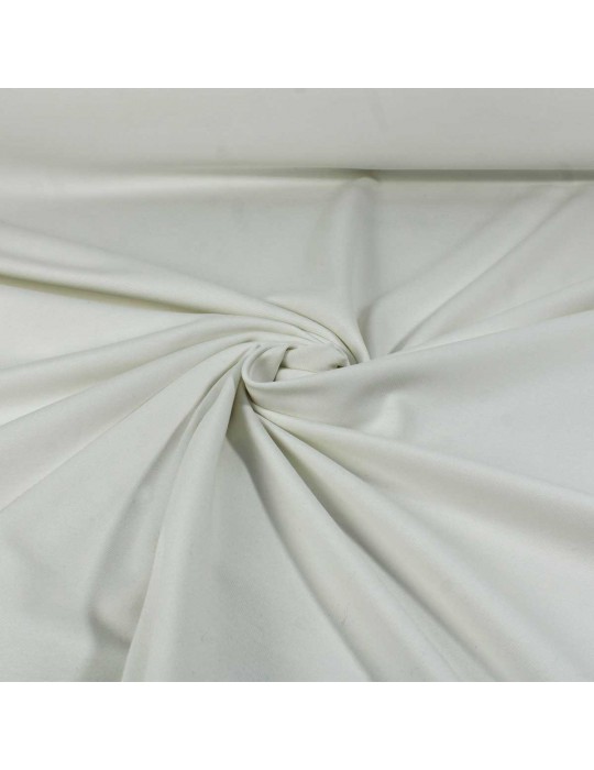 Tissu jersey uni ivoire blanc
