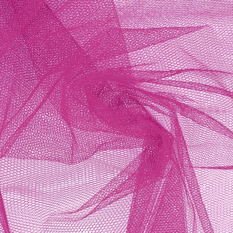 Coupon 3m Tissu Tulle Fuchsia