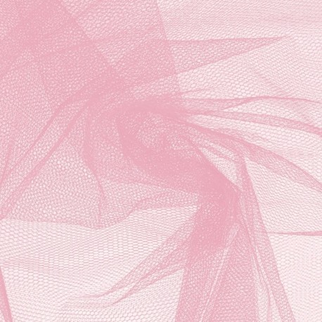 Coupon 3m Tissu Tulle Rose Clair