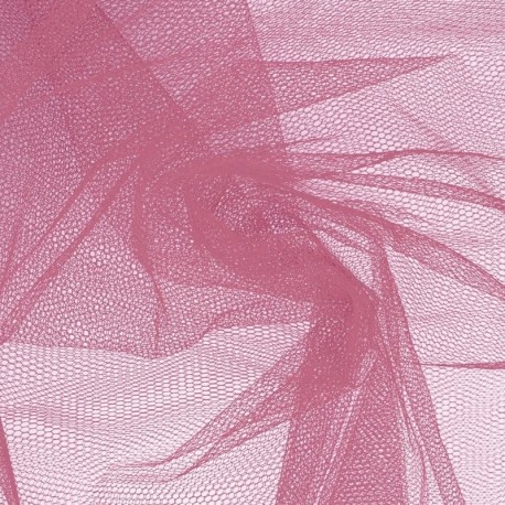 Coupon 3m Tissu Tulle Vieux Rose