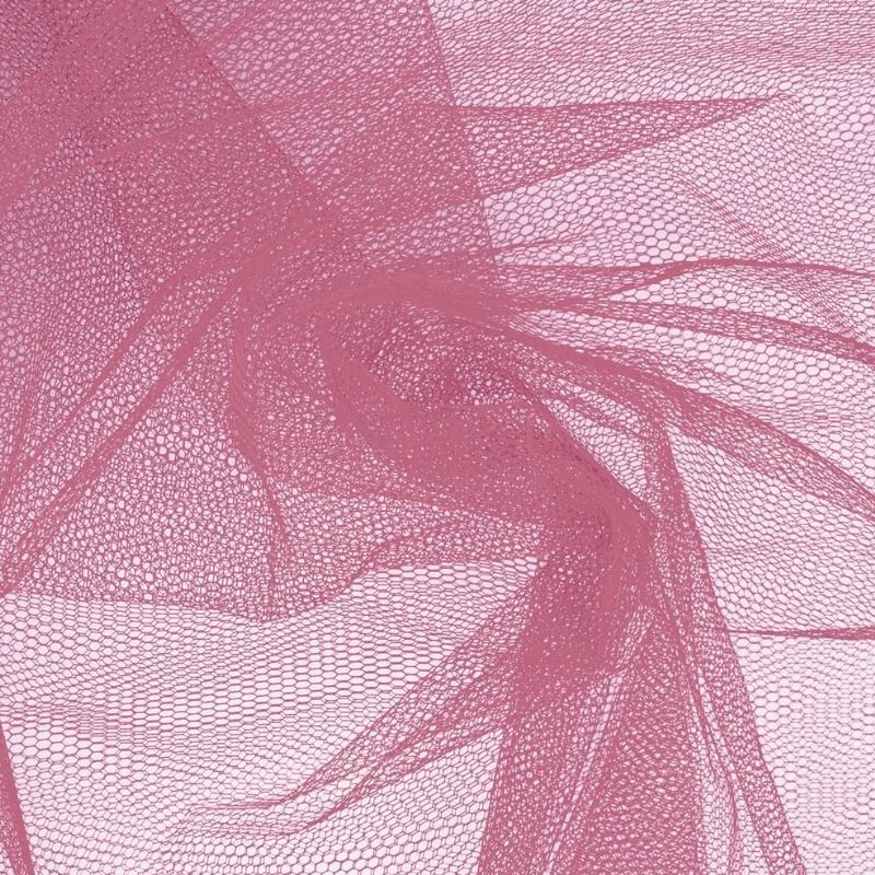 Coupon 3m Tissu Tulle Vieux Rose