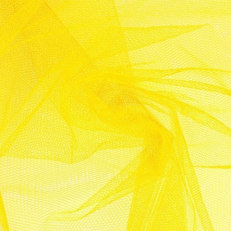 Coupon 3m Tissu Tulle Citron