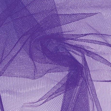 Coupon 3m Tissu Tulle Violet