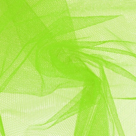 Coupon 3m Tissu Tulle Vert Fluo