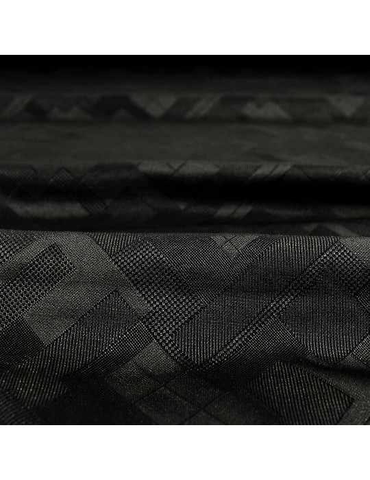 Tissu jersey géométrique noir