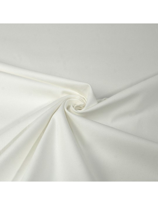 Toile d'habillement coton unie blanc