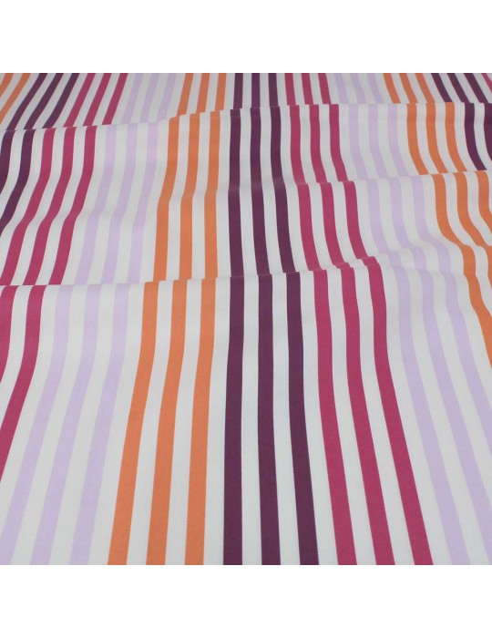 Coupon ameublement rayures 50 x 140 cm orange/violet