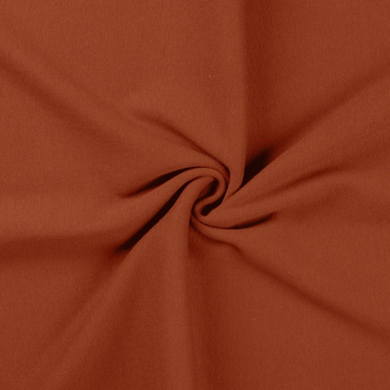 Coupon 3m Tissu Bord Cote Uni Terracotta