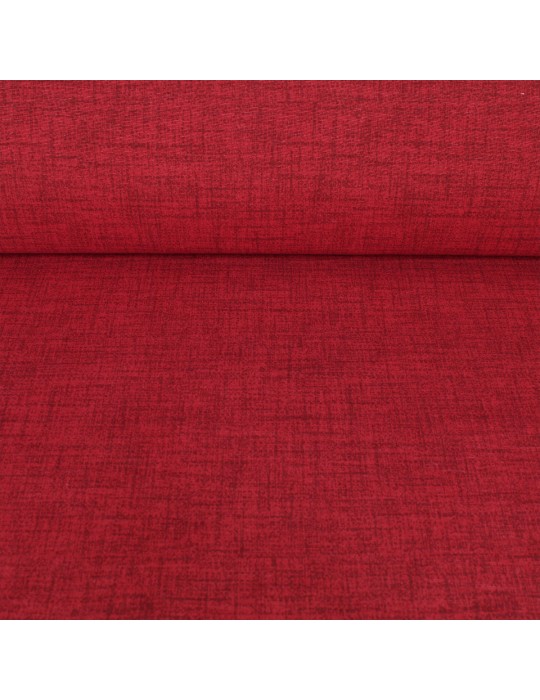 Coupon ameublement coton/polyester 50 x 138 cm rouge
