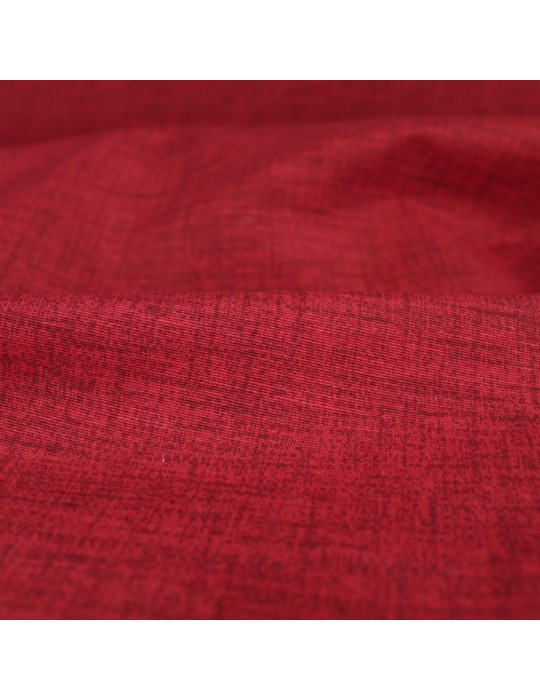 Coupon ameublement coton/polyester 50 x 138 cm rouge