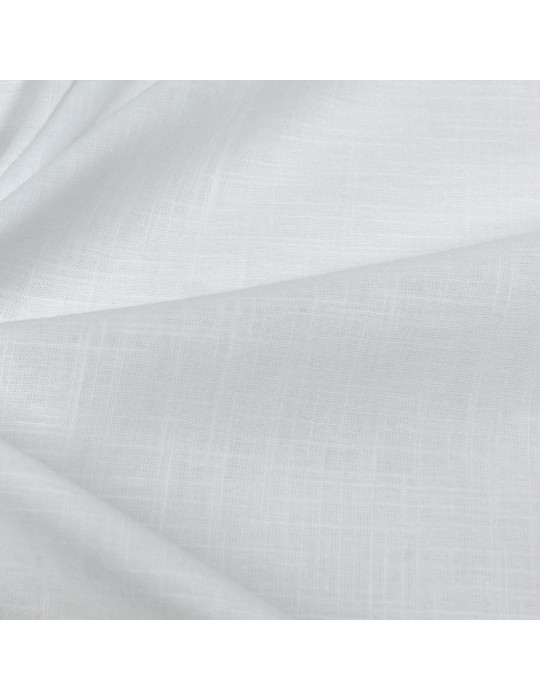 Tissu cretonne uni blanc