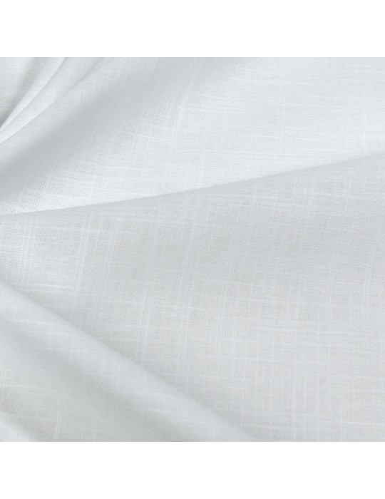 Tissu cretonne uni blanc 140 cm