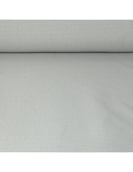 Toile d'ameublement polyester blanc/gris