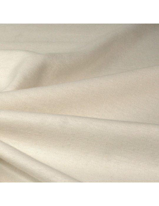 Tissu jersey uni ivoire blanc