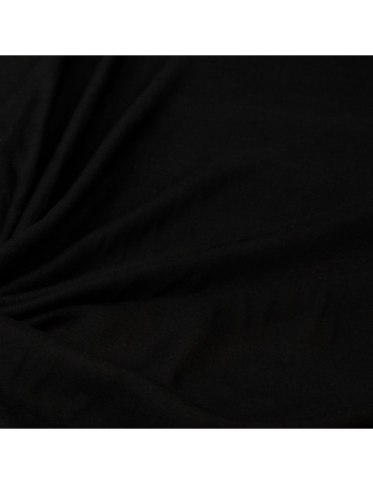 Tissu viscose uni noir 130 cm