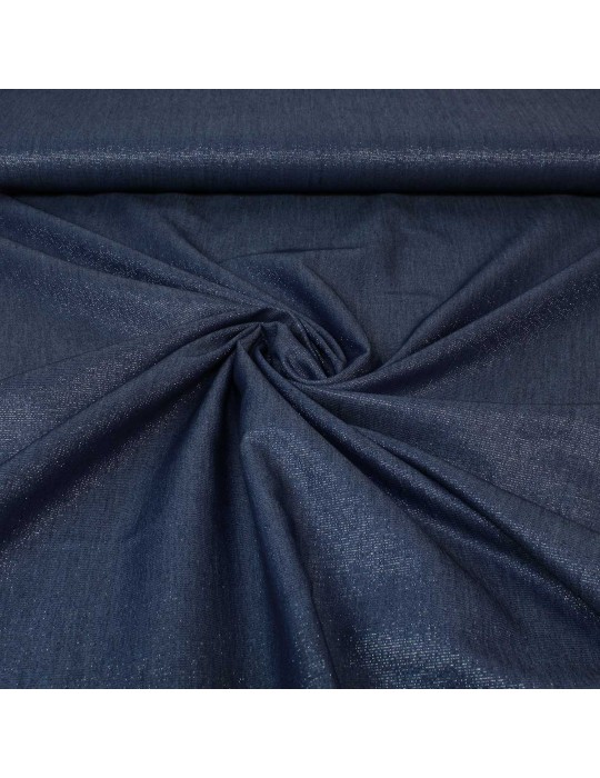 Tissu chambray uni bleu