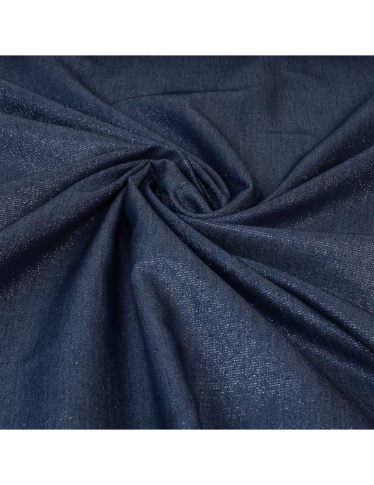 Tissu chambray uni bleu