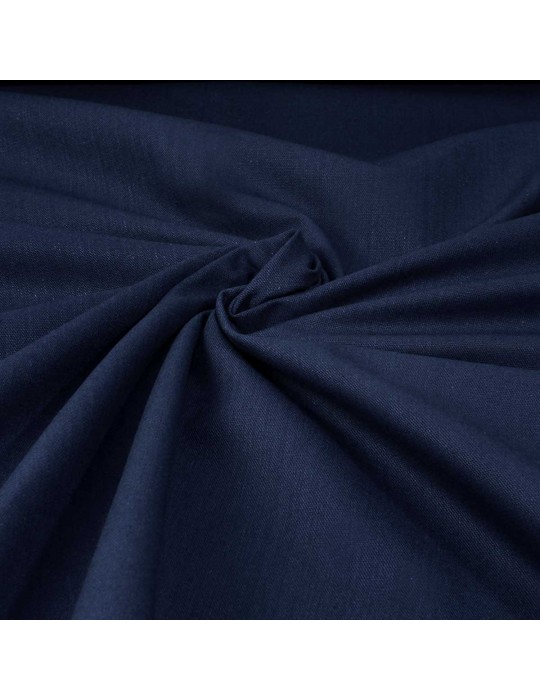 Toile d'ameublement coton unie bleu 