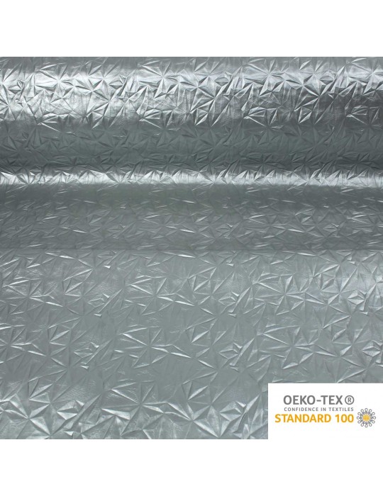 Tissu d'ameublement simili oeko-tex  argenté