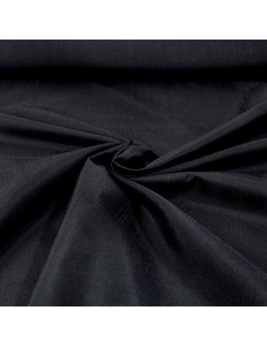 Toile d'habillement unie polyester noir