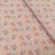 Coupon 3m Tissu Cretonne Imprimé Princesse Rose 