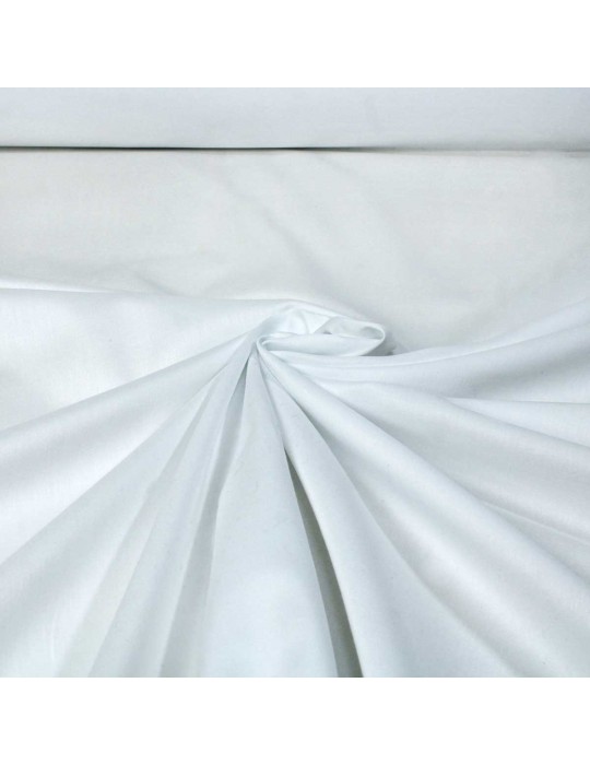 Tissu uni 100 % coton blanc