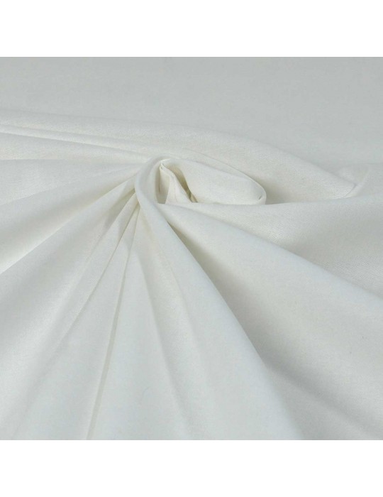 Tissu d'habillement 100 % coton blanc