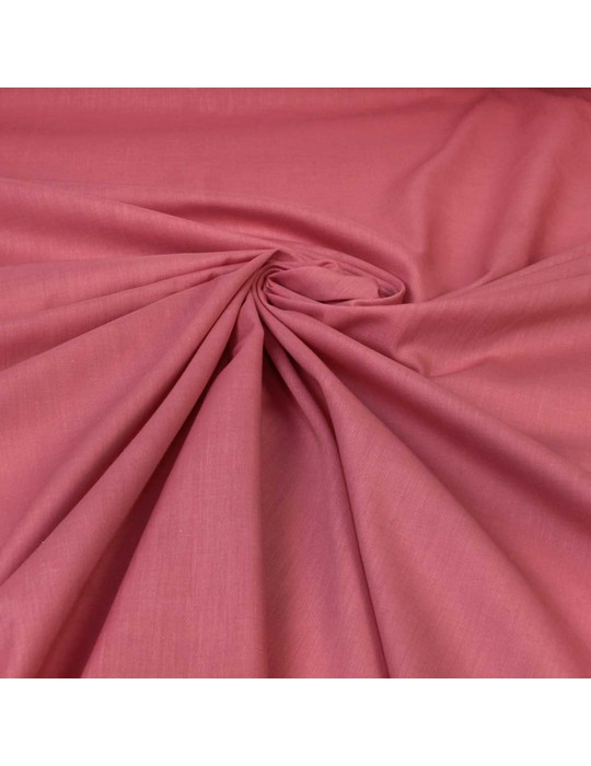 Voile coton/polyester rose rouge