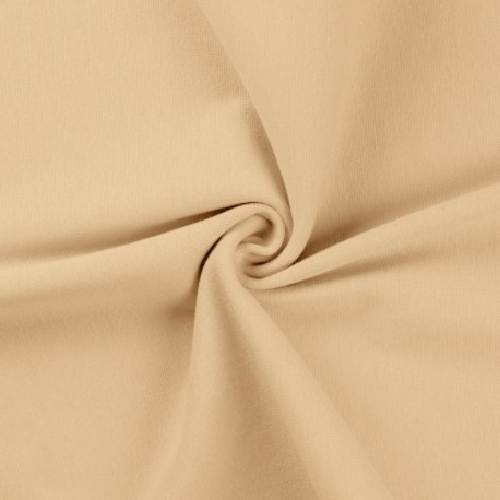 Coupon 3m Tissu Bord Cote Uni Champagne