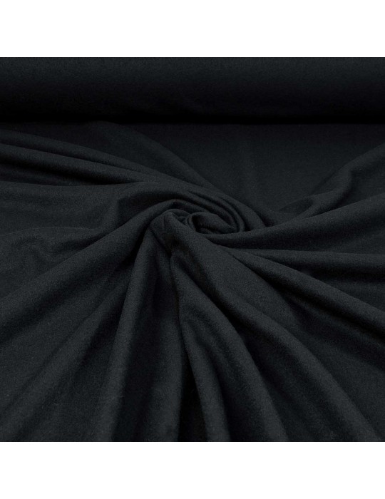 Tissu lainage uni noir
