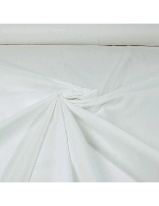 Tissu voile uni écru blanc