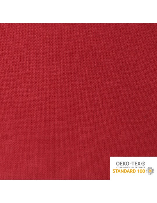 Coupon coton uni 50 x 50 cm rouge