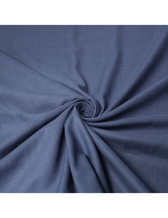 Tissu cretonne uni bleu indigo