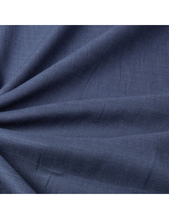 Tissu cretonne uni bleu indigo