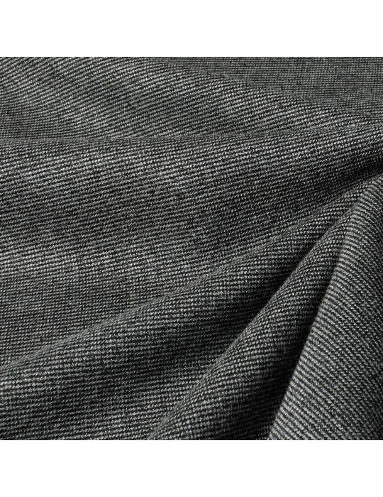 Tissu touché laine gris foncé