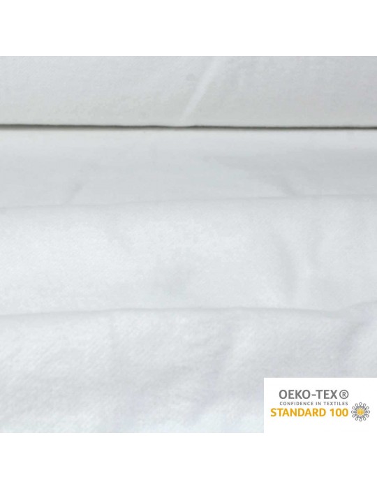 Tissu molleton grande largeur oeko-tex blanc