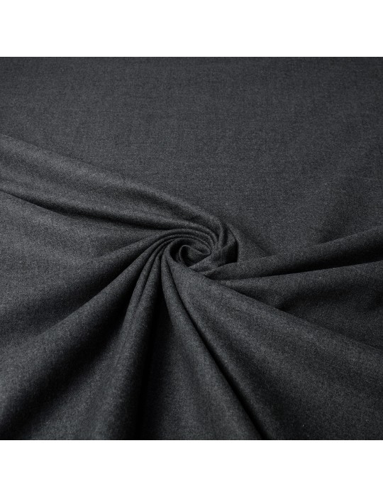 Tissu touché laine gris foncé