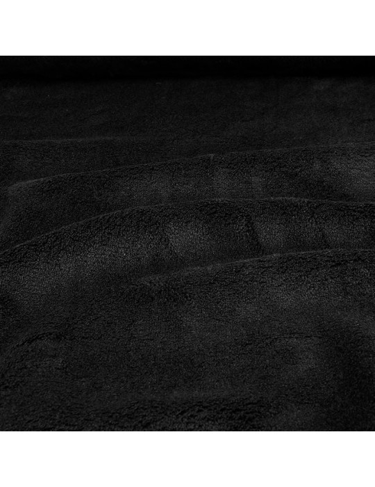 Coupon tissu micro polaire uni 50 x 150 cm noir