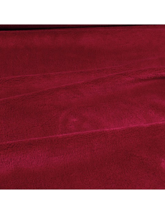 Coupon tissu micro polaire uni 50 x 150 cm rouge